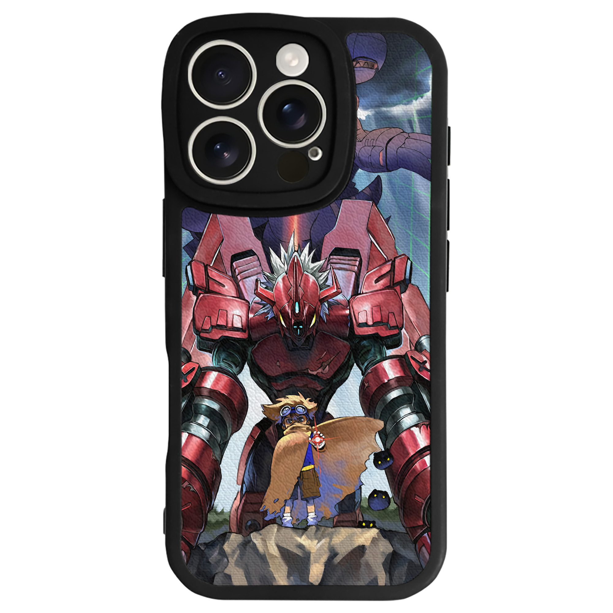 （画像用） Digimon デジタルモンスター/デジモン 【iPhone 16シリーズ対応】シリコンスマホケース（レザー調） 材質：シリコン